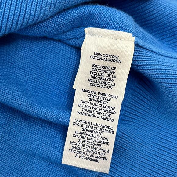 Chaps Mens 2XB Pullover Sweater Vest Blue V-Neck Knit Golf Performance Preppy - Picture 4 of 8